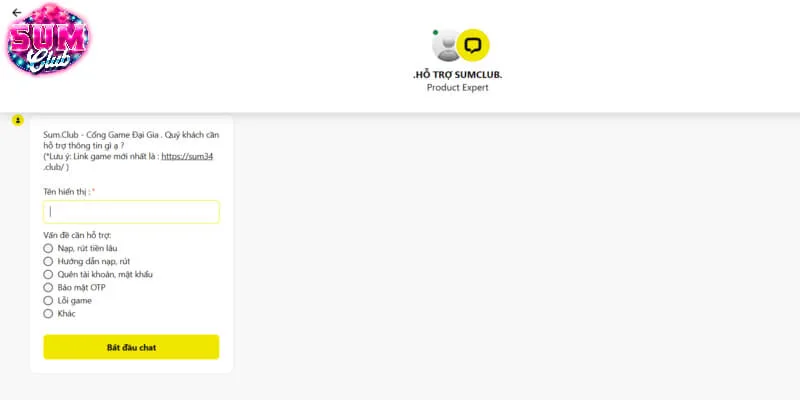 Liên hệ Live Chat SUMCLUB xử lý khi giao dịch bị chậm