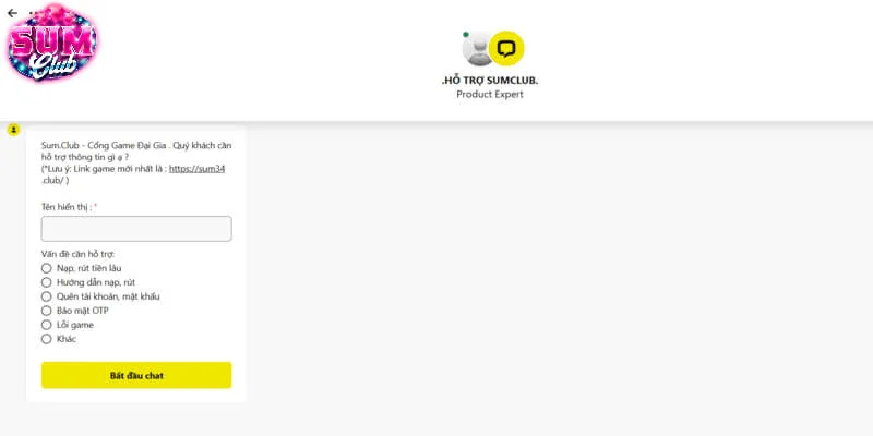 Live Chat là kênh liên hệ SUMCLUB phổ biến 