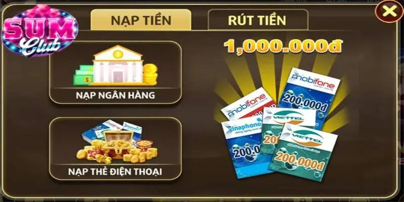 Nạp tiền SUMCLUB cung cấp đa dạng các phương thức giao dịch Nạp tiền SUMCLUB cung cấp đa dạng các phương thức giao dịch