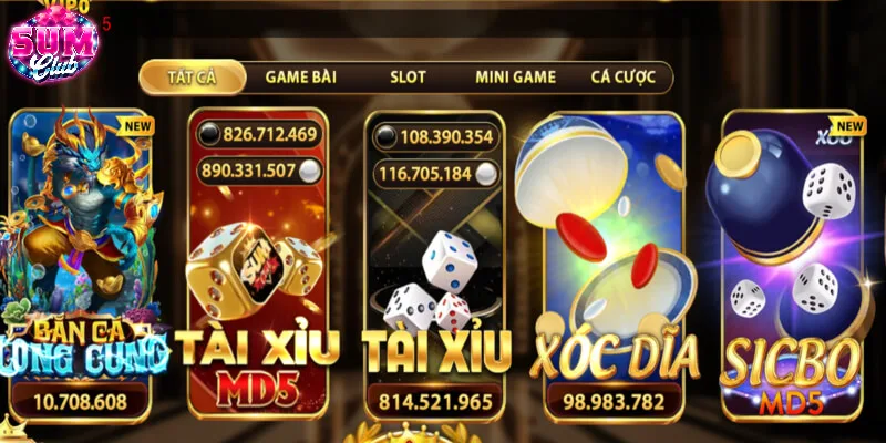 Truy cập vào cổng game SUMCLUB để chọn trò bắn cá