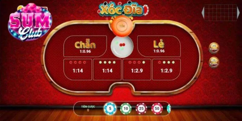 Xóc đĩa đổi thưởng SUM CLUB có đa dạng cửa cược thú vị